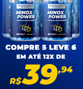 MinoxPower Masculino - Fórmula Inovadora Contra a Calvice - Combate a Queda Com Seus Cabelos Crescendo 12x Mais Rápido - (5 Frascos + 1 Frasco Grátis)